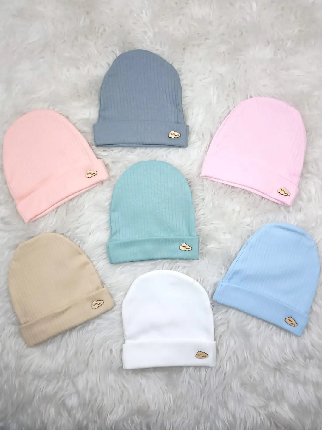 0418 Düz Renk Penye Bebek Şapka