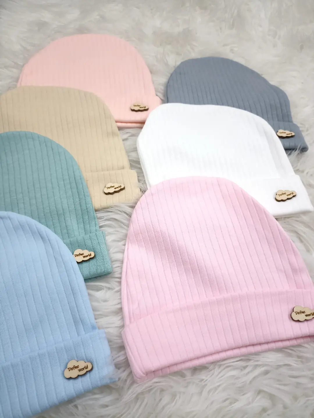 0418 Düz Renk Penye Bebek Şapka