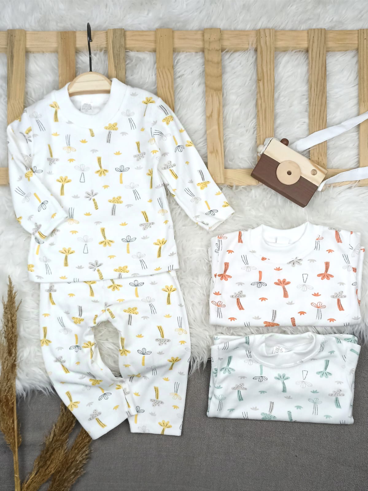 1004 PALMİYE DESEN PİJAMA TAKIMI