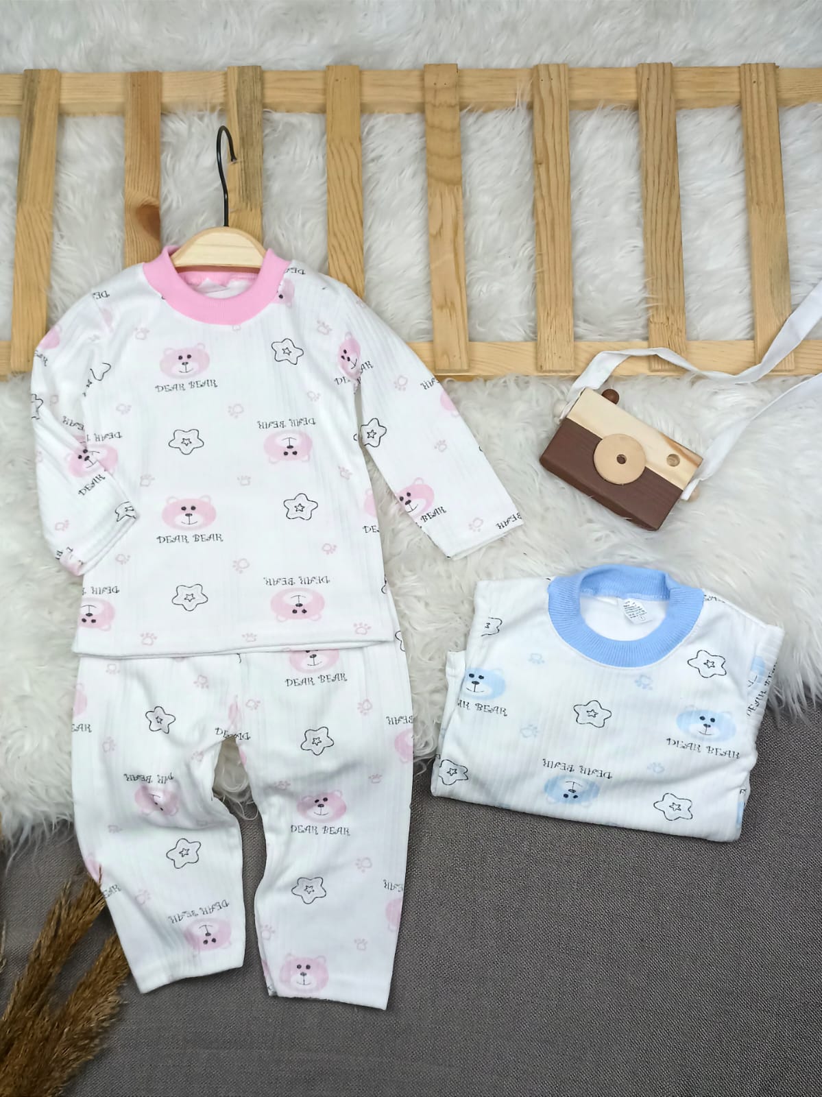 1001 YILDIZ AYICIK DESEN PİJAMA TAKIMI