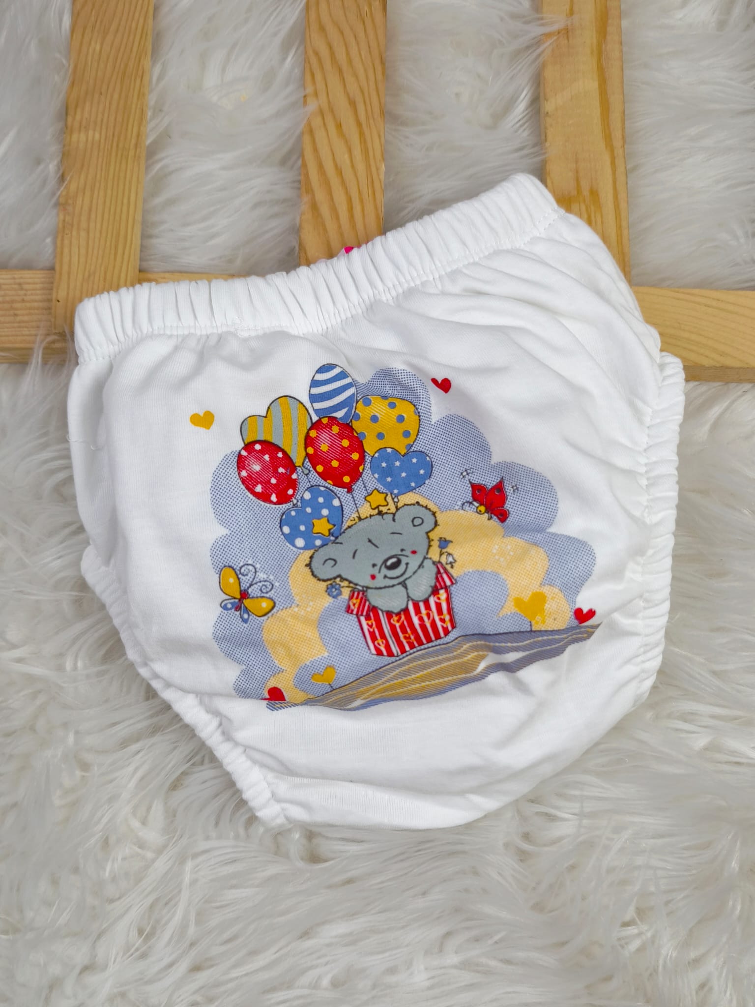 1058 Baloncuklar Baskılı Unisex Penye Alıştırma Külodu