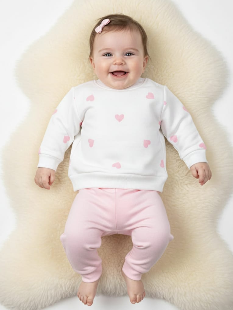 1990 Kalp Desenli Mevsimlik Takım