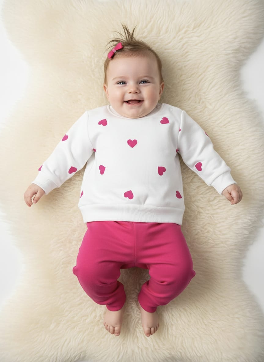 1990 Kalp Desenli Mevsimlik Takım