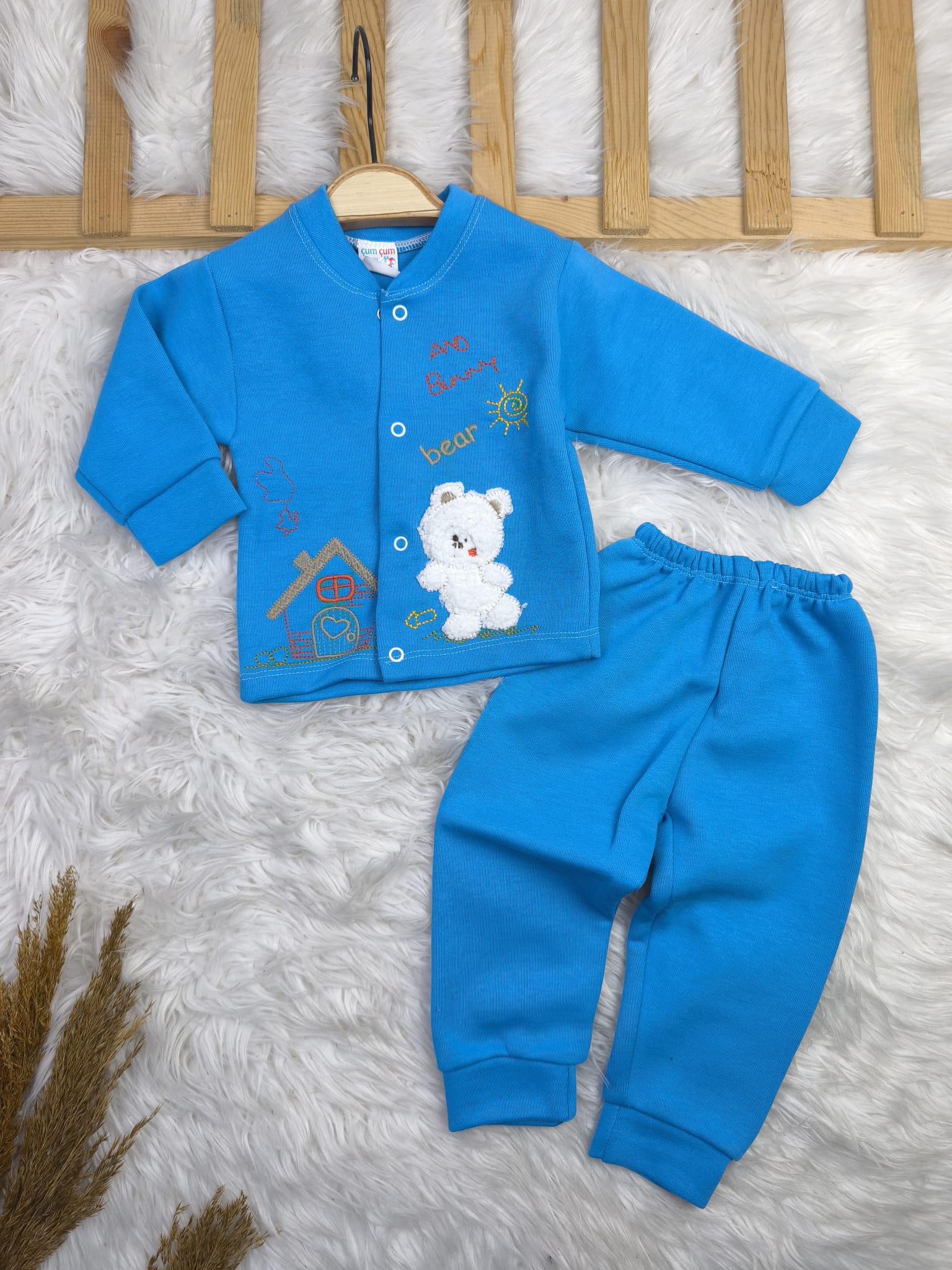 1910 AYICIK Nakışlı Önden Çıtçıtlı Takım