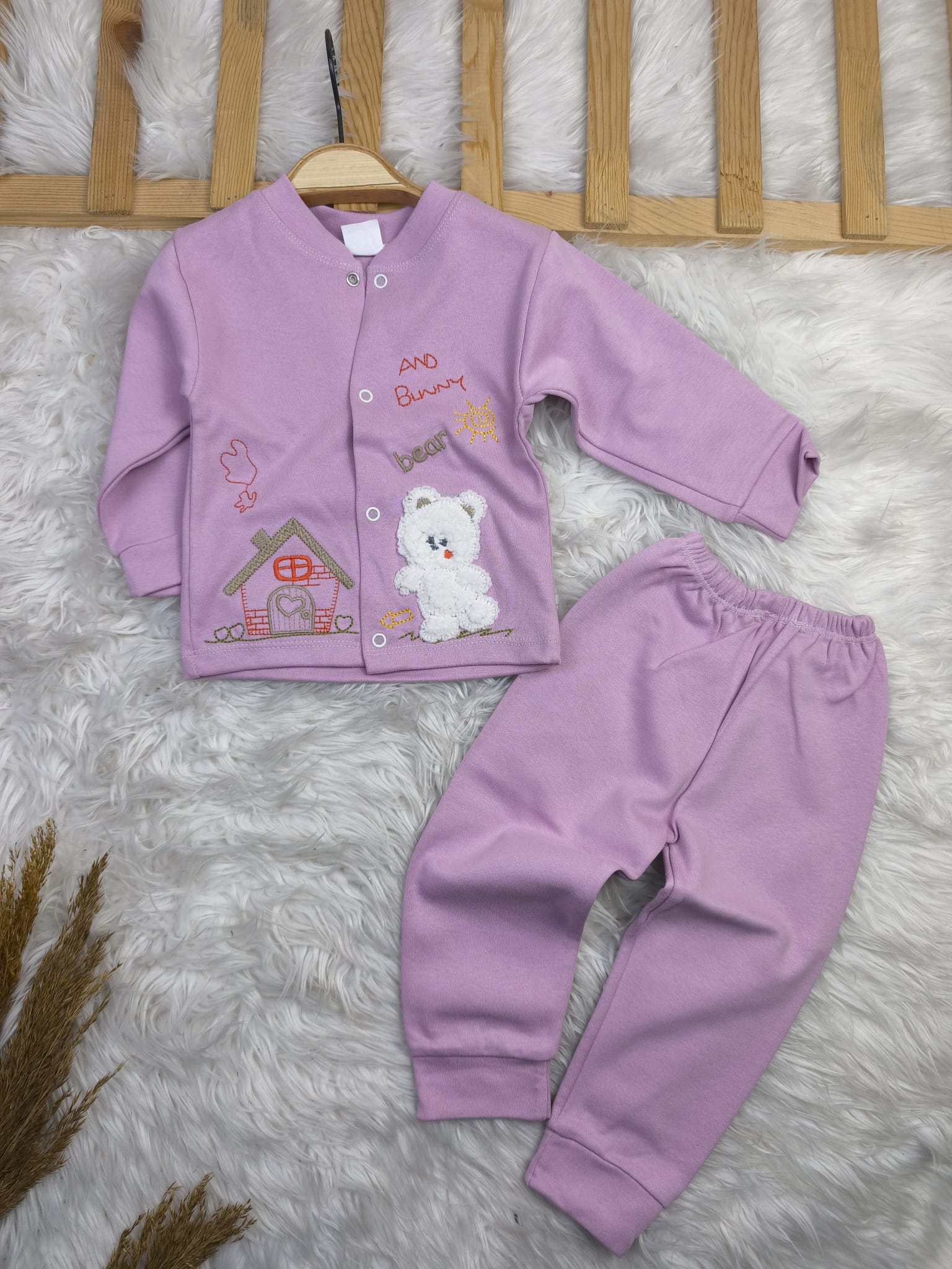 1910 AYICIK Nakışlı Önden Çıtçıtlı Takım