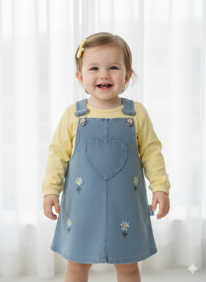 433916 Papatya Nakışlı Kot Jile