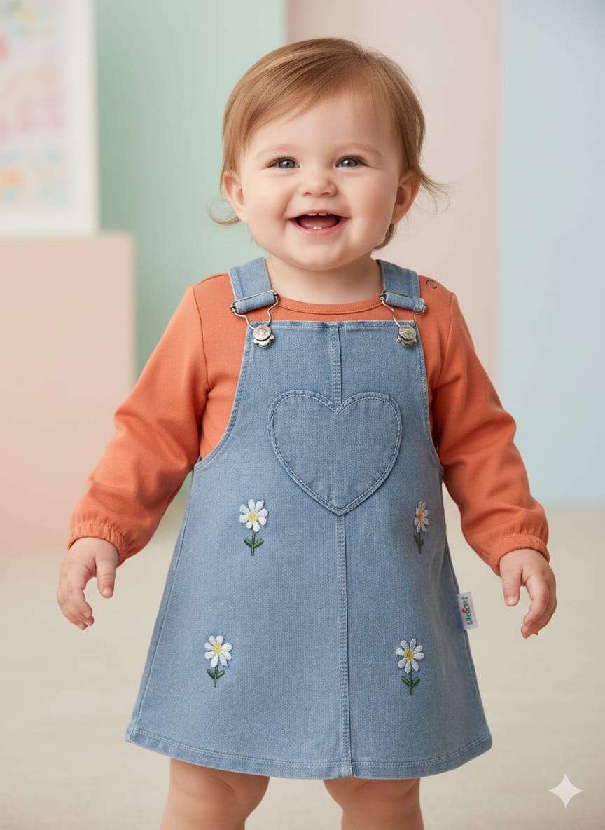 433916 Papatya Nakışlı Kot Jile