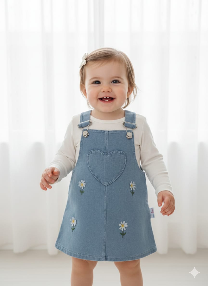 433916 Papatya Nakışlı Kot Jile