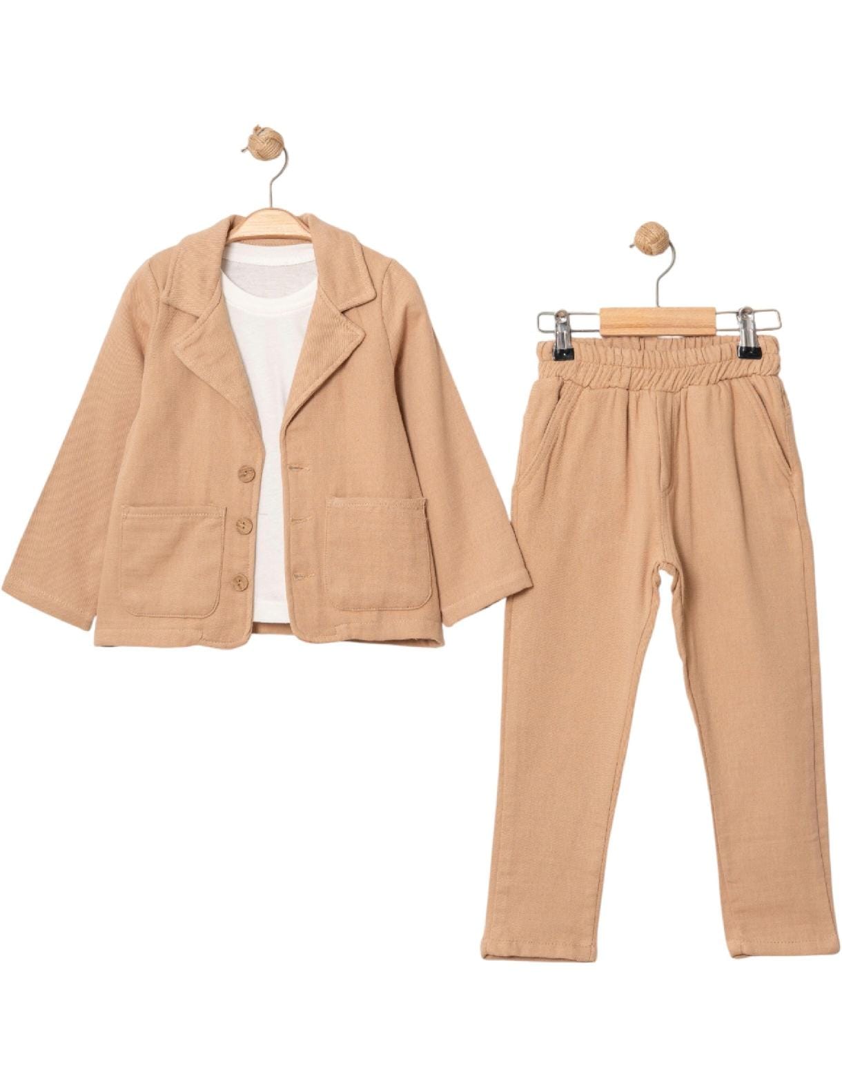 446779 MÜSLİN GABARDİN CEKETLİ BAYRAMLIK TAKIM