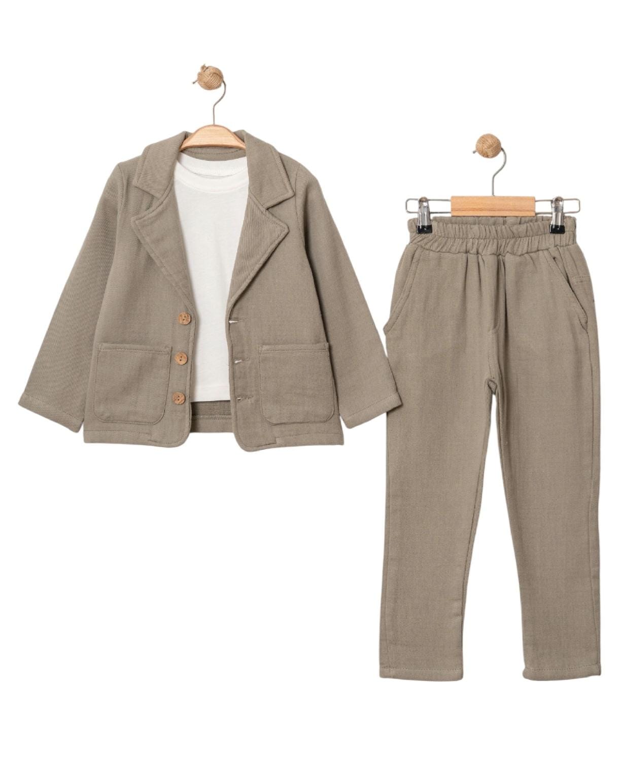 446779 MÜSLİN GABARDİN CEKETLİ BAYRAMLIK TAKIM