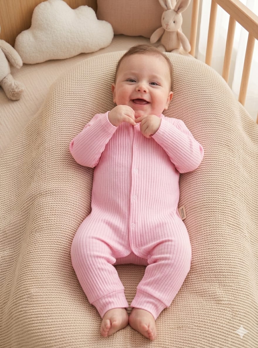 8109 Raporlu Kumaş Düz Renk Penye Tulum - Pembe