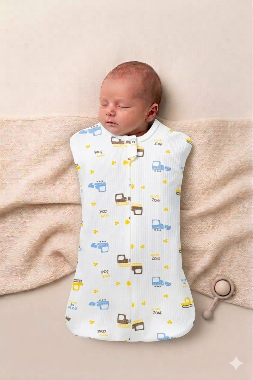7123 Önden Fermuarlı Penye Bebe Kundak