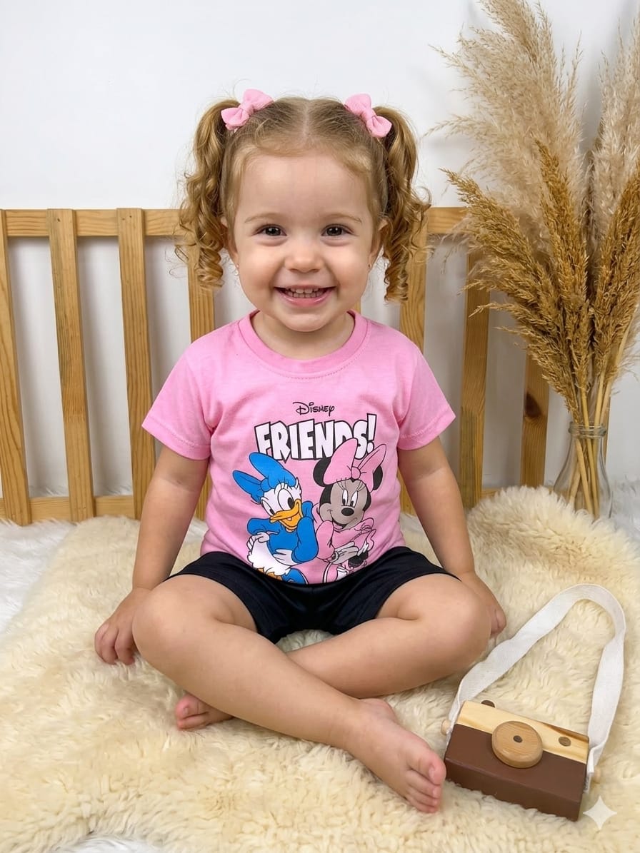 3334 Friends Minnie Baskılı Şort Takım