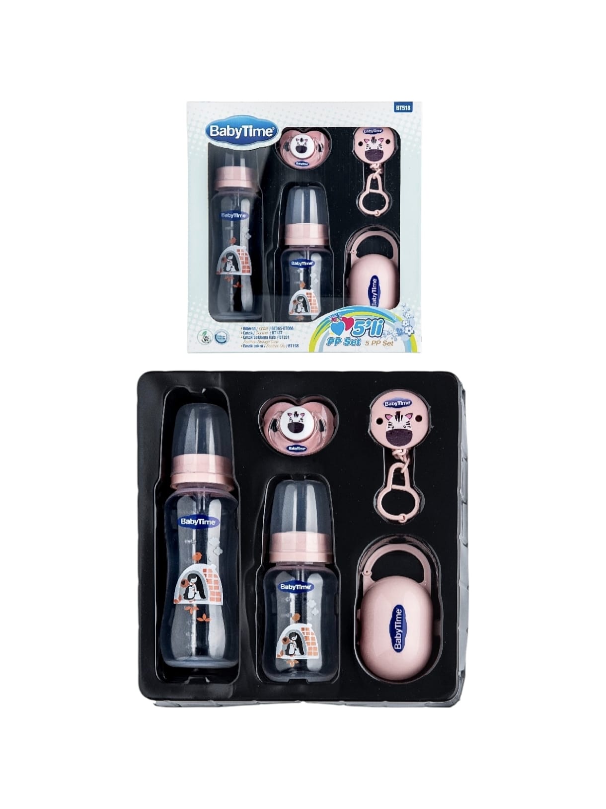 433708 Baby Time 5'li Cam Biberon Seti