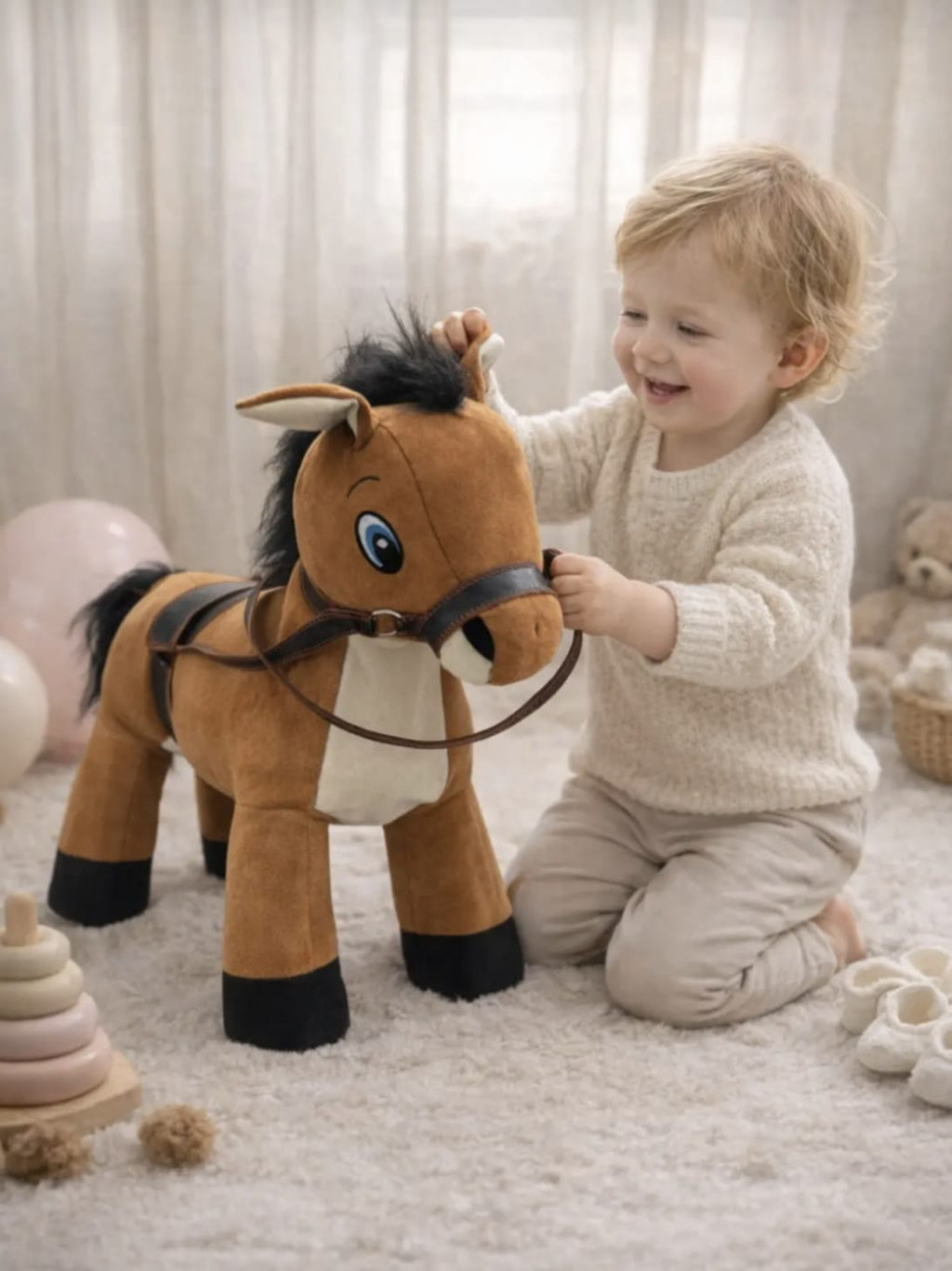 45855 Toys Peluş Midilli At - Kahve