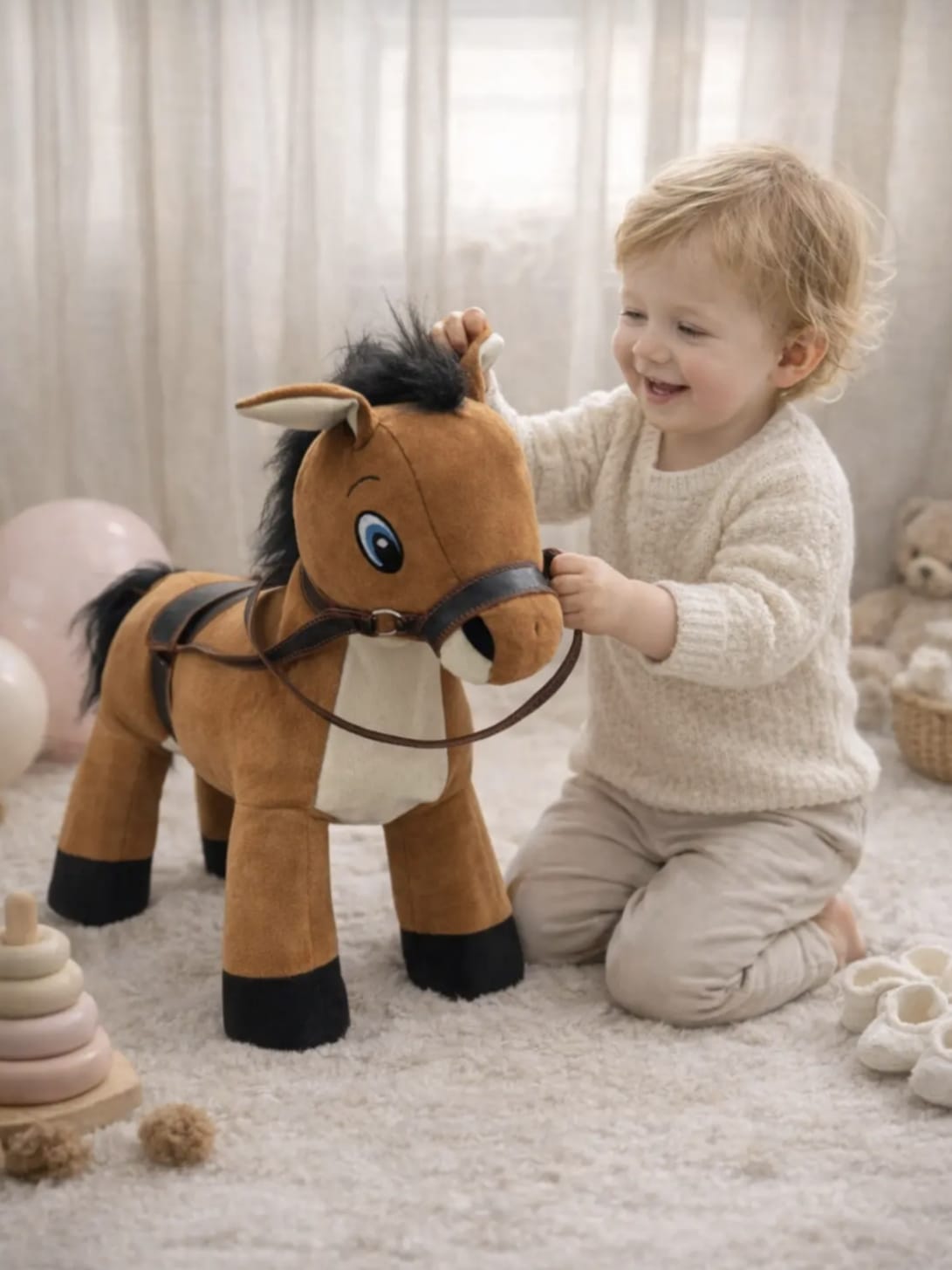 45855 Toys Peluş Midilli At - Kahve