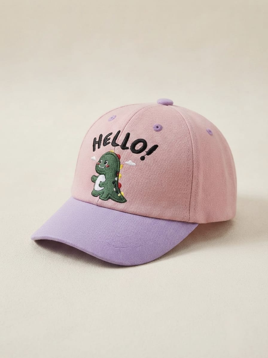 458406  Hello Dino Figürlü Bebe Şapka