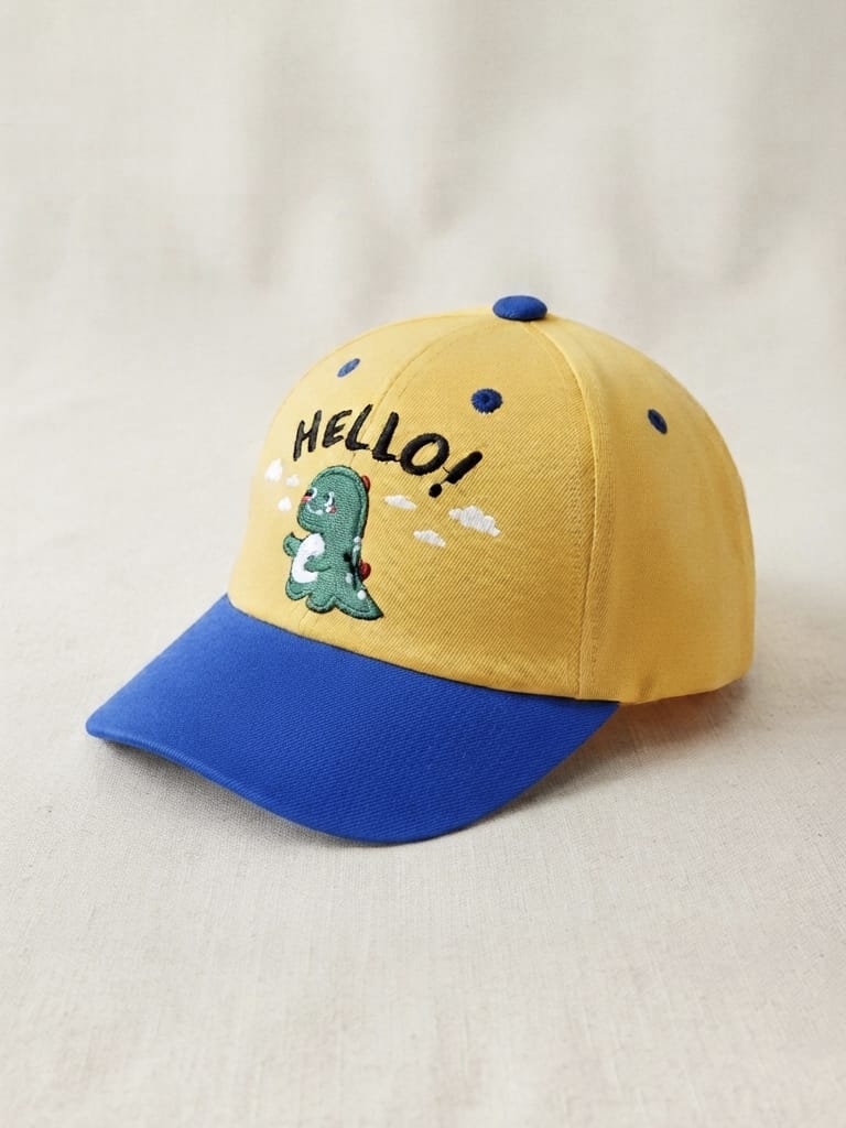 458406  Hello Dino Figürlü Bebe Şapka