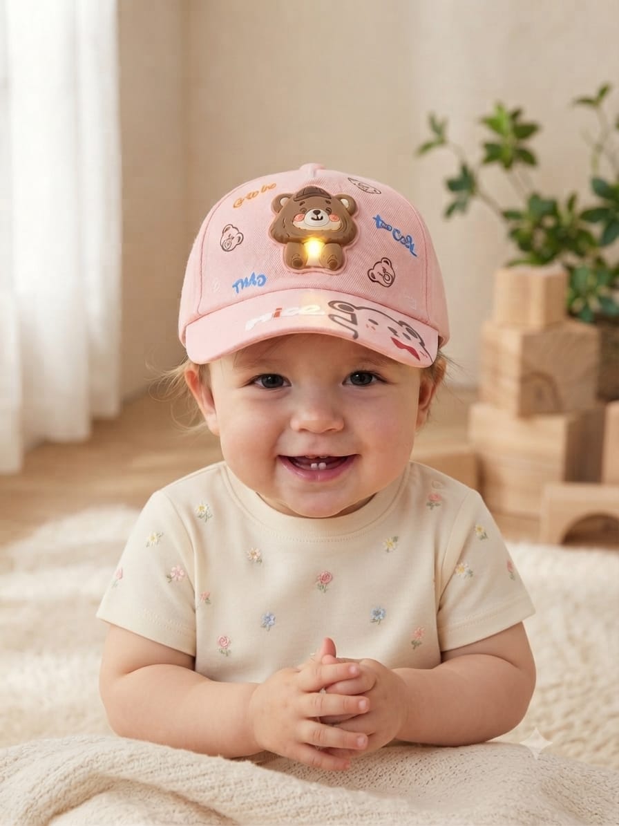 458426 Ayıcık Figür Işıklı Bebe Şapka