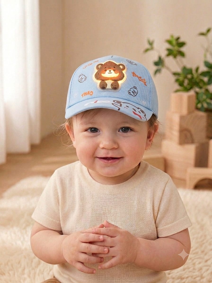 458426 Ayıcık Figür Işıklı Bebe Şapka