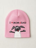 0420 Mama Dad Yazılı Penye Şapka - Pembe