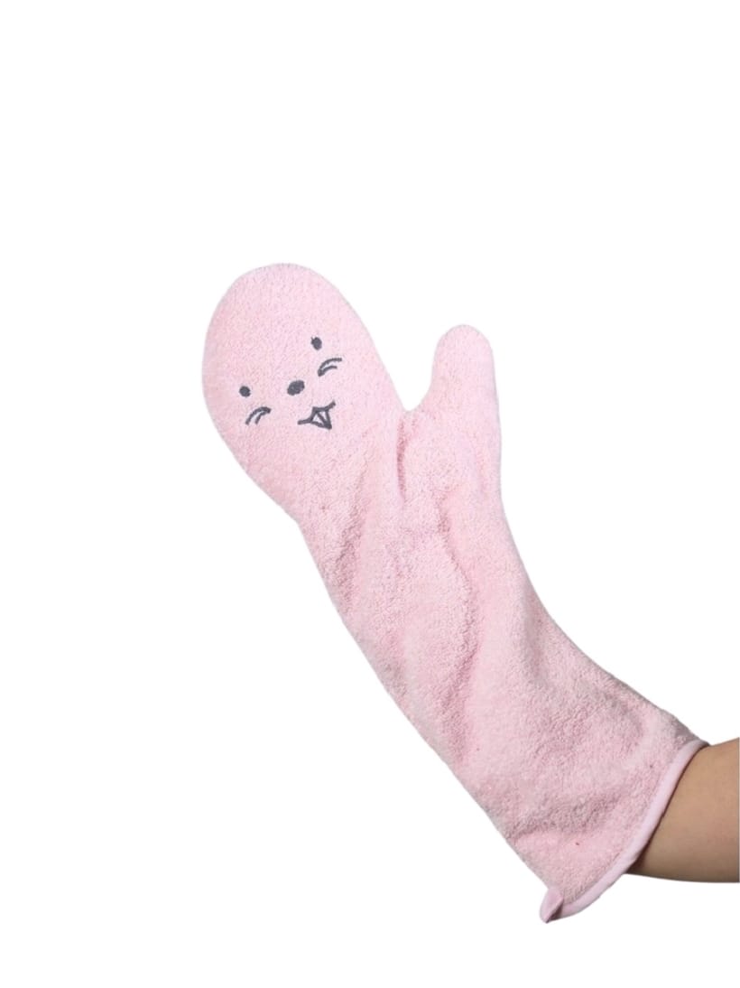 425725 Figürlü Yıkama Eldiveni - Pembe