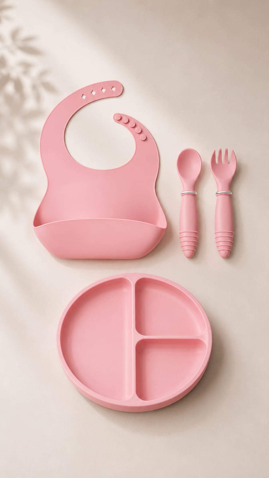 355020 Premium Slikon Beslenme Seti - Pembe