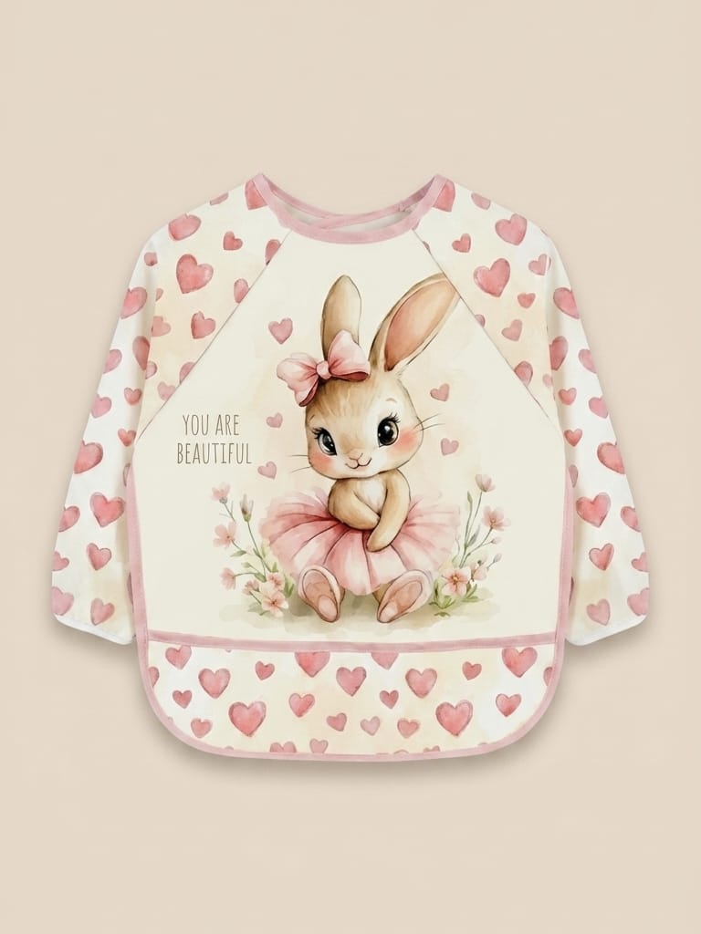 440604 Kız Tavşan Model Kollu Mama Önlük