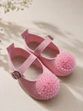 7036 Ponpon Detaylı Patik Ayakkabı - Pembe
