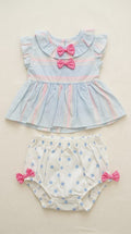 T0336 Coton Candy 2'li Kız Bebek Takım