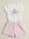T0333 Bowtiful Yazılı Kız Bebek Tulum