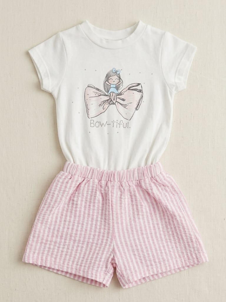 T0333 Bowtiful Yazılı Kız Bebek Tulum