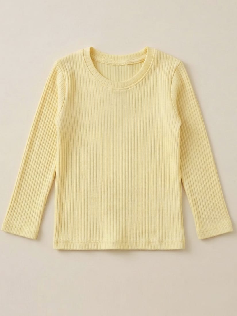 1453 Raporlu Penye Kumaş Düz Renk Basic Body - Sarı