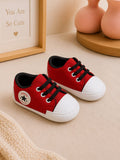 6038 Düz Renk Converse Patik Ayakkabı - Kırmızı