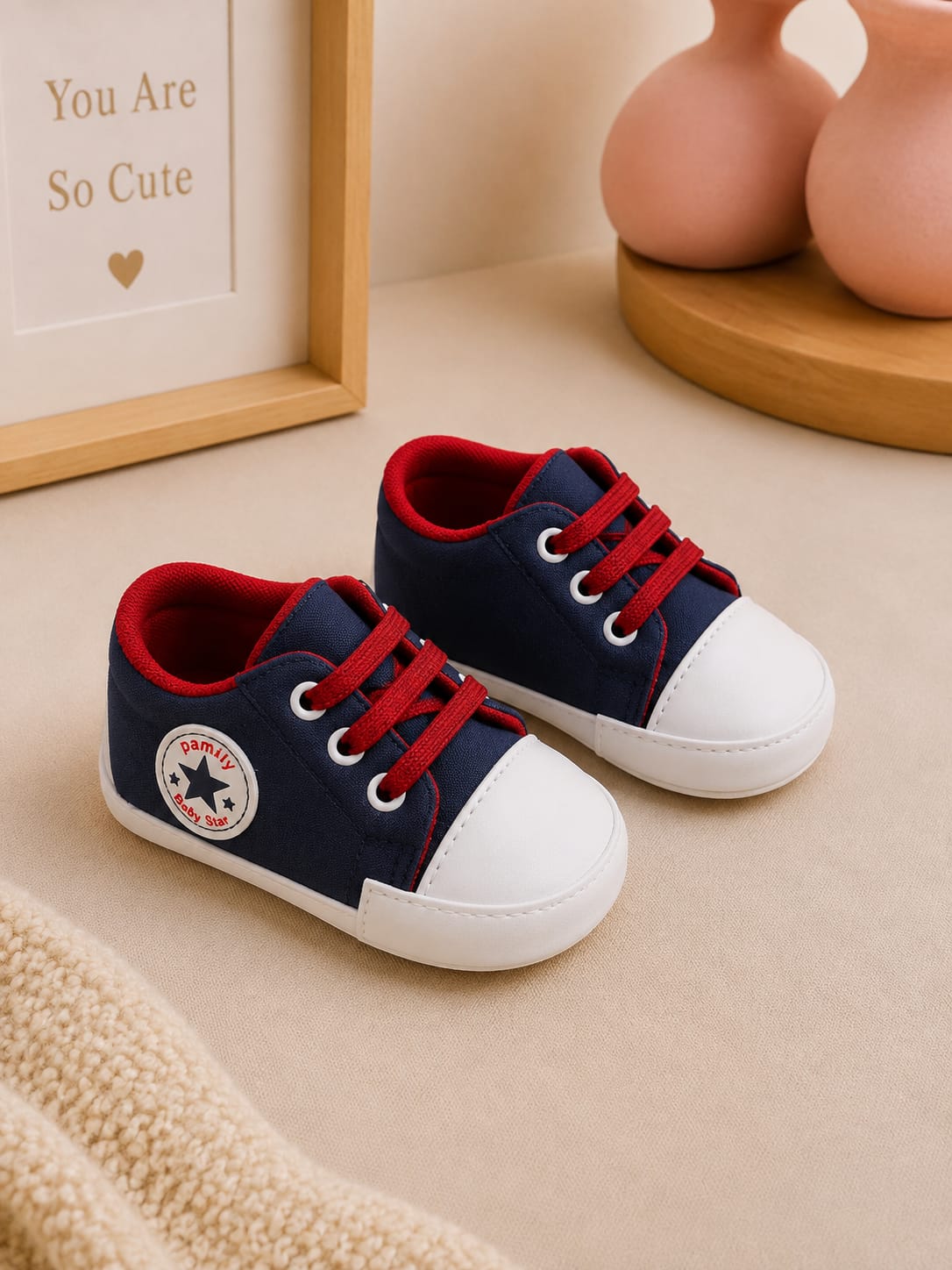 6038 Düz Renk Converse Patik Ayakkabı - Lacivert