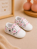 6040 Çiçek Detaylı Converse Kız Patik Ayakkabı - Pembe
