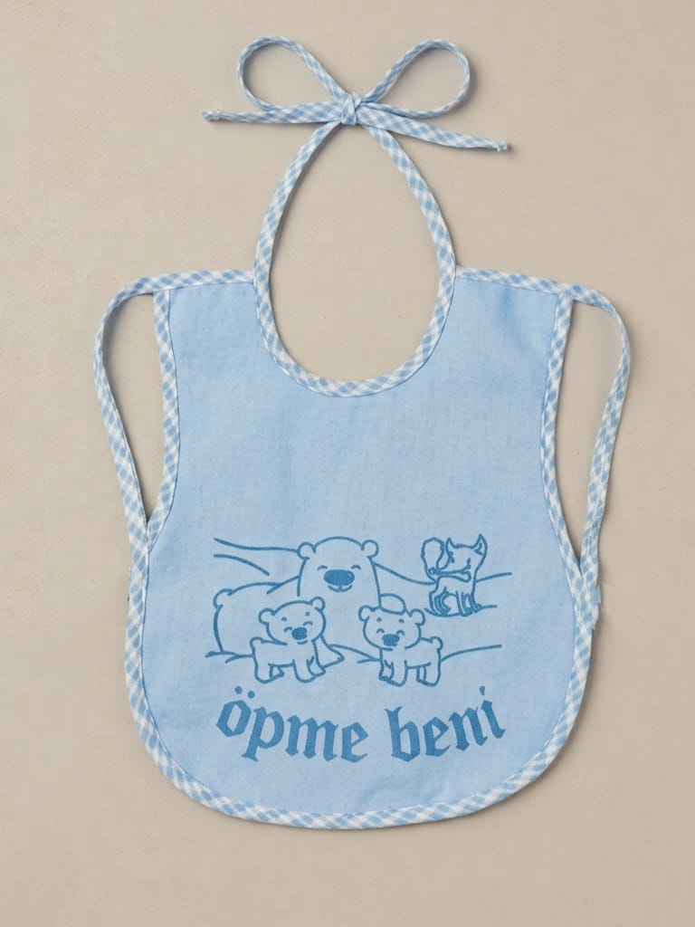 44118 Öpme Beni Büyük Boy Mama Önlüğü - Mavi
