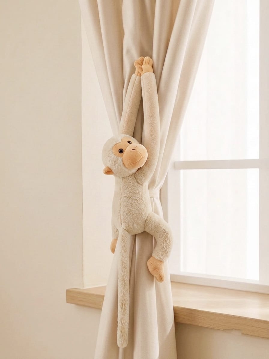 Peluş Elleri Cırtlı Sarılan Maymun - Taş