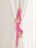 Peluş Elleri Cırtlı Sarılan Maymun - Pembe