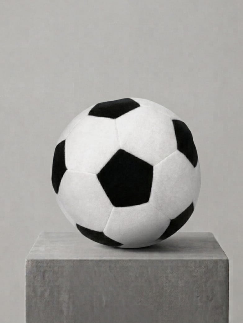 450017 Peluş Futbol Topu   Siyah - Beyaz