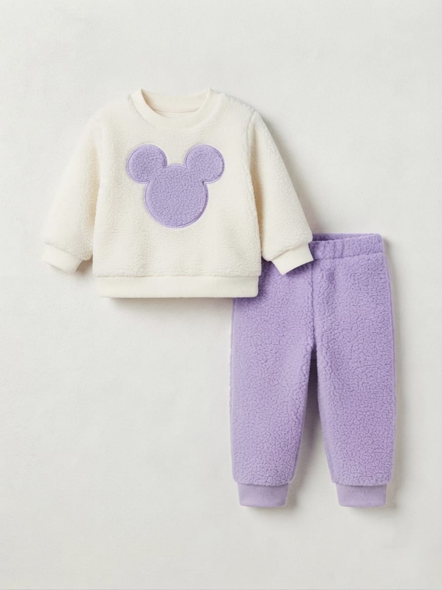 1849 Minnie Detay Kuzu Welsoft Takım -Lila