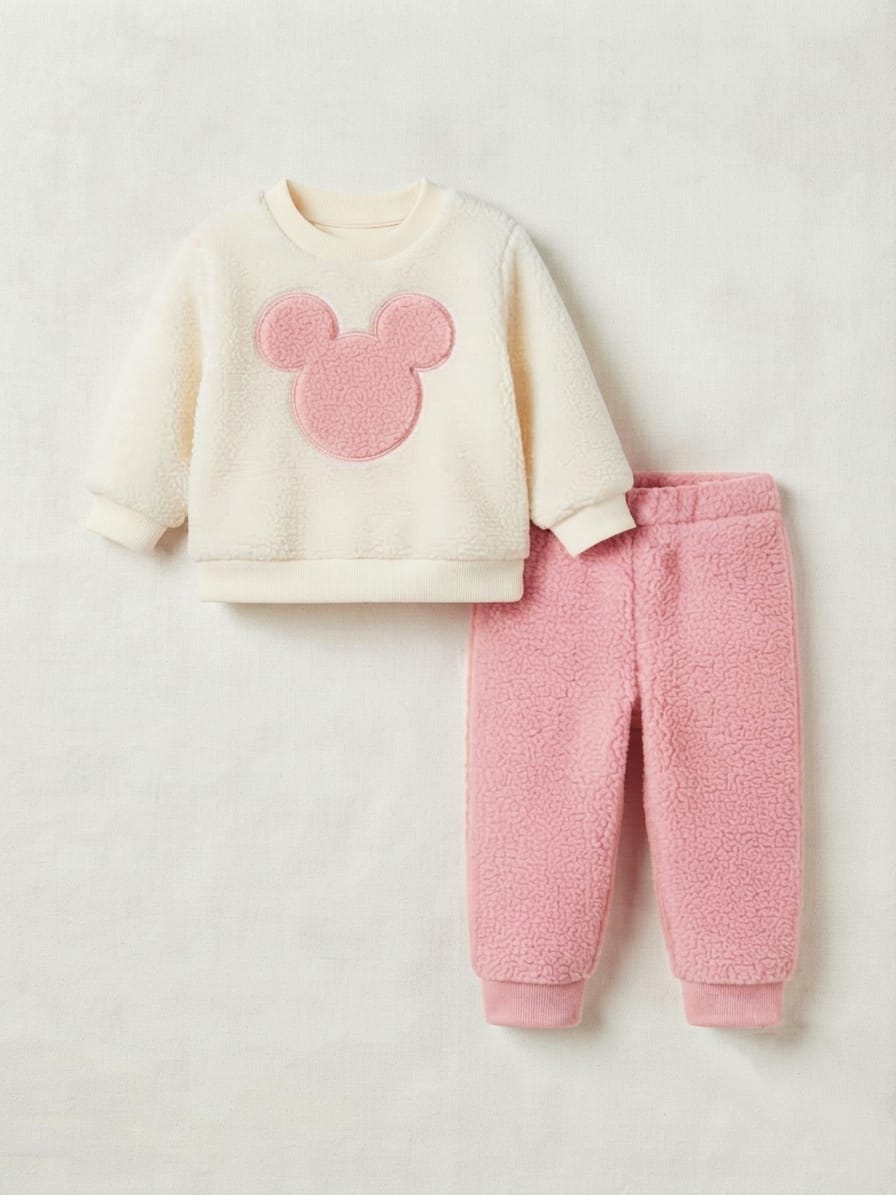 1849 Minnie Detay Kuzu Welsoft Takım - Pembe
