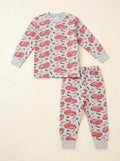 1014 Araba Desen Penye Pijama Takımı