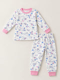 1015 Tavşancık Desen Raporlu Penye Pijama Takımı
