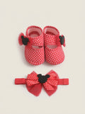 0466 Minnie Puanlı Bandana Patik Seti
