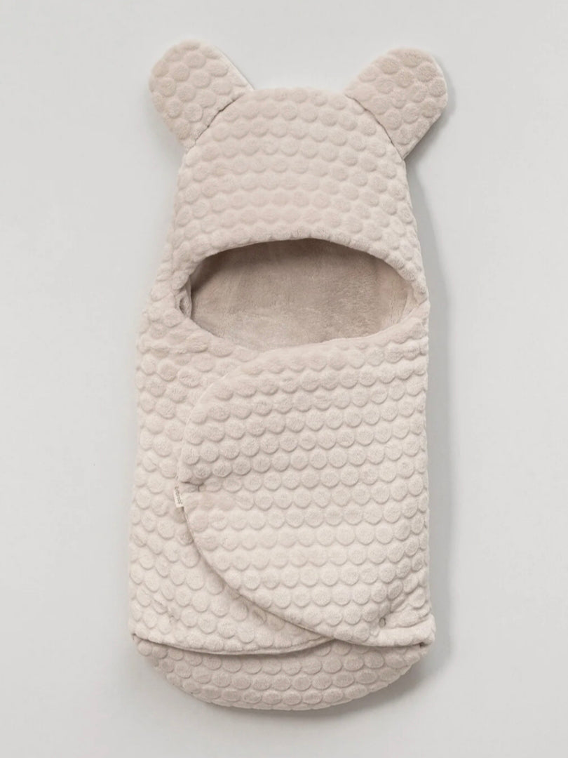 7129 Bebitof Kabartmalı Welboa Bebe Kundak - Taş