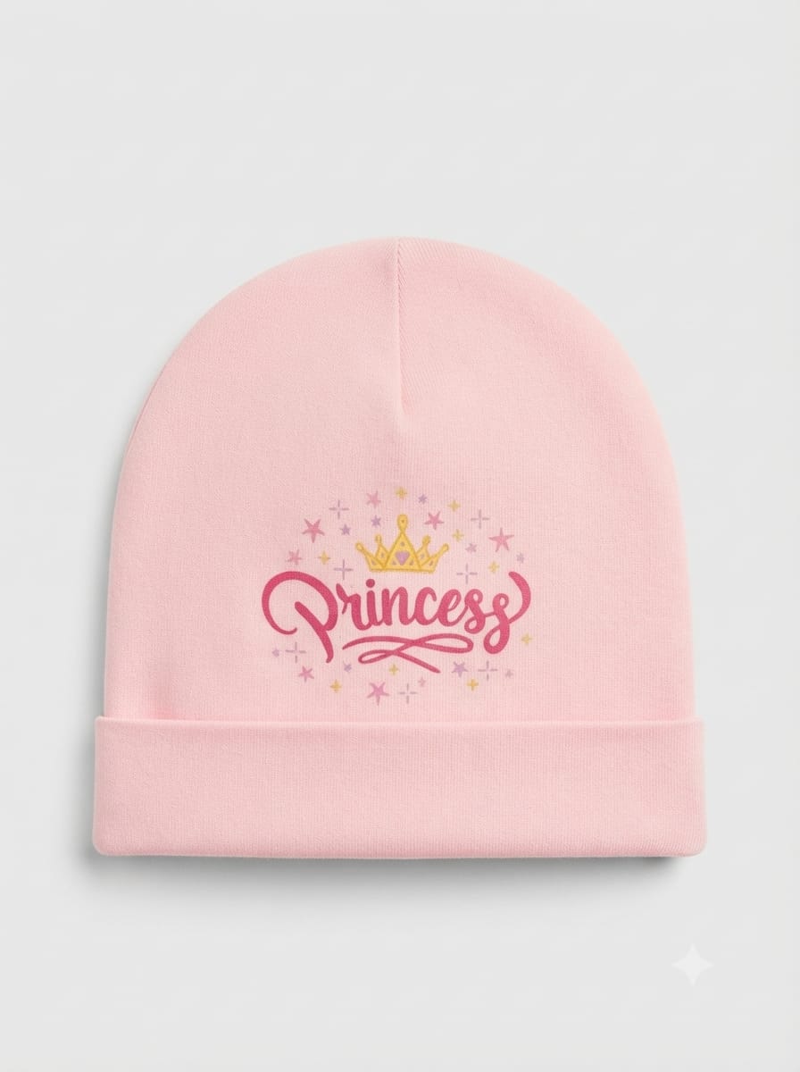 0428 Princes Yazılı Penye Şapka - Somon
