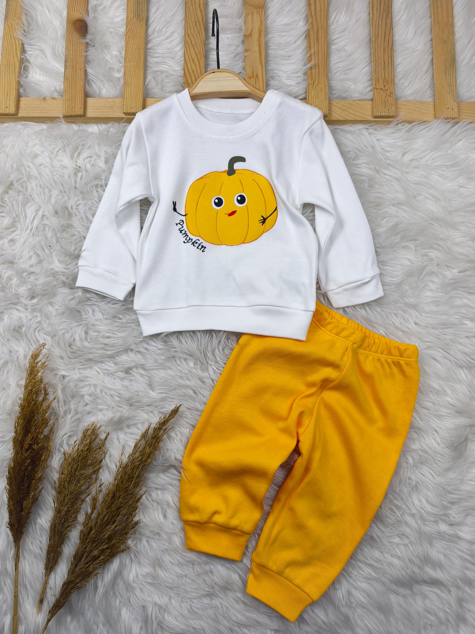 1864 KABAK KABARTMA BASKI MEVSİMLİK TAKIM  - Yeşil / 9-12 Ay