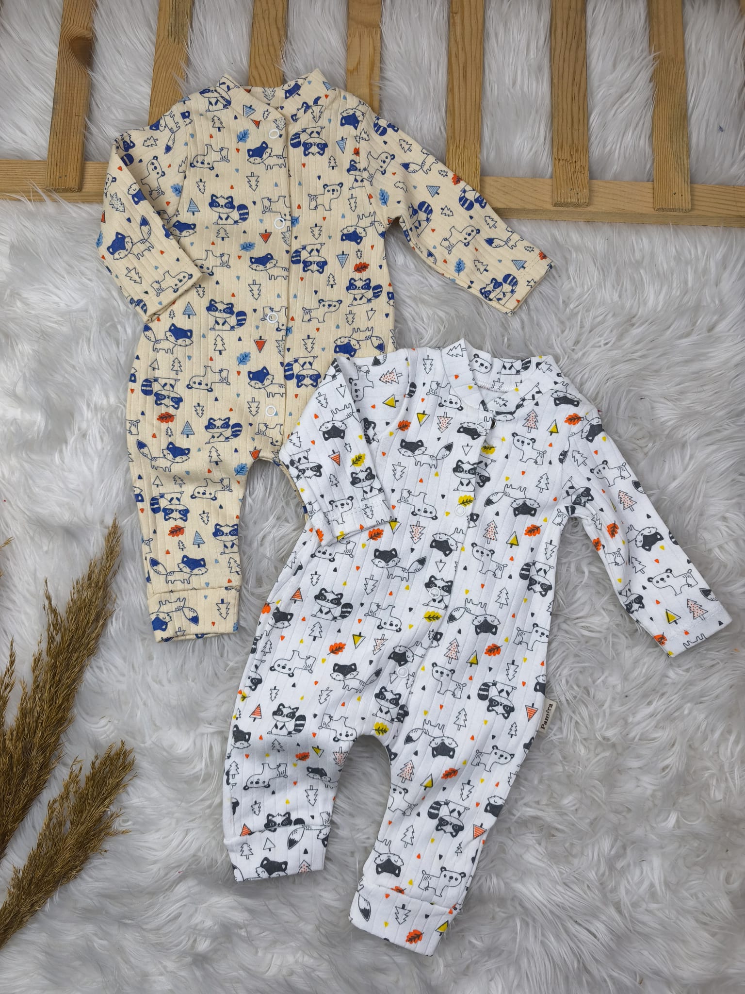 8106 TİLKİ MODEL 2'Lİ PENYE TULUM SETİ - 0-3 Ay