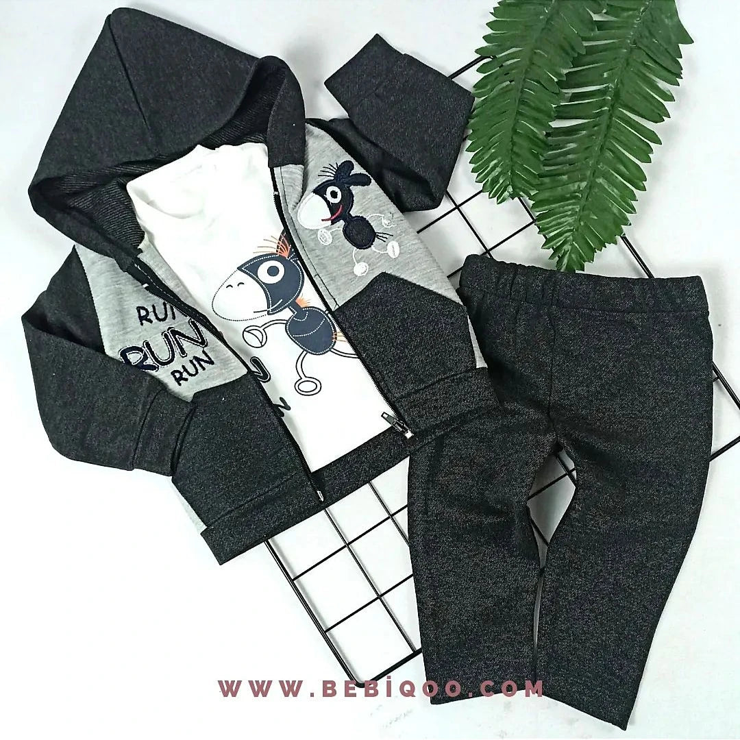 TKM-1810 Run Yazılı Hırkalı Takım - 9